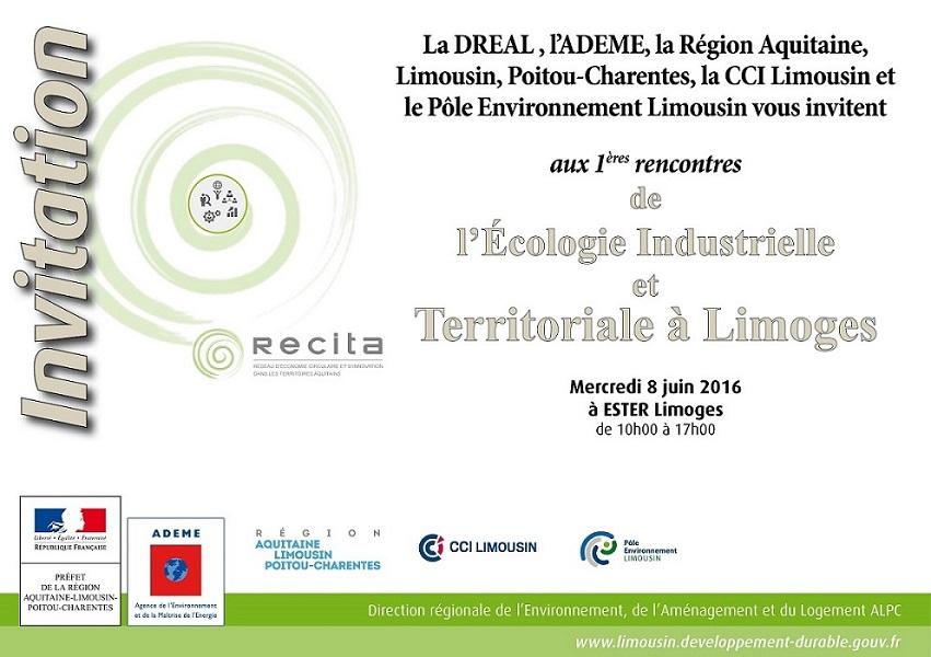 séminaire 1ères rencontres de l'Ecologie Industrielle et Territoriale à Limoges le 8 juin 2016