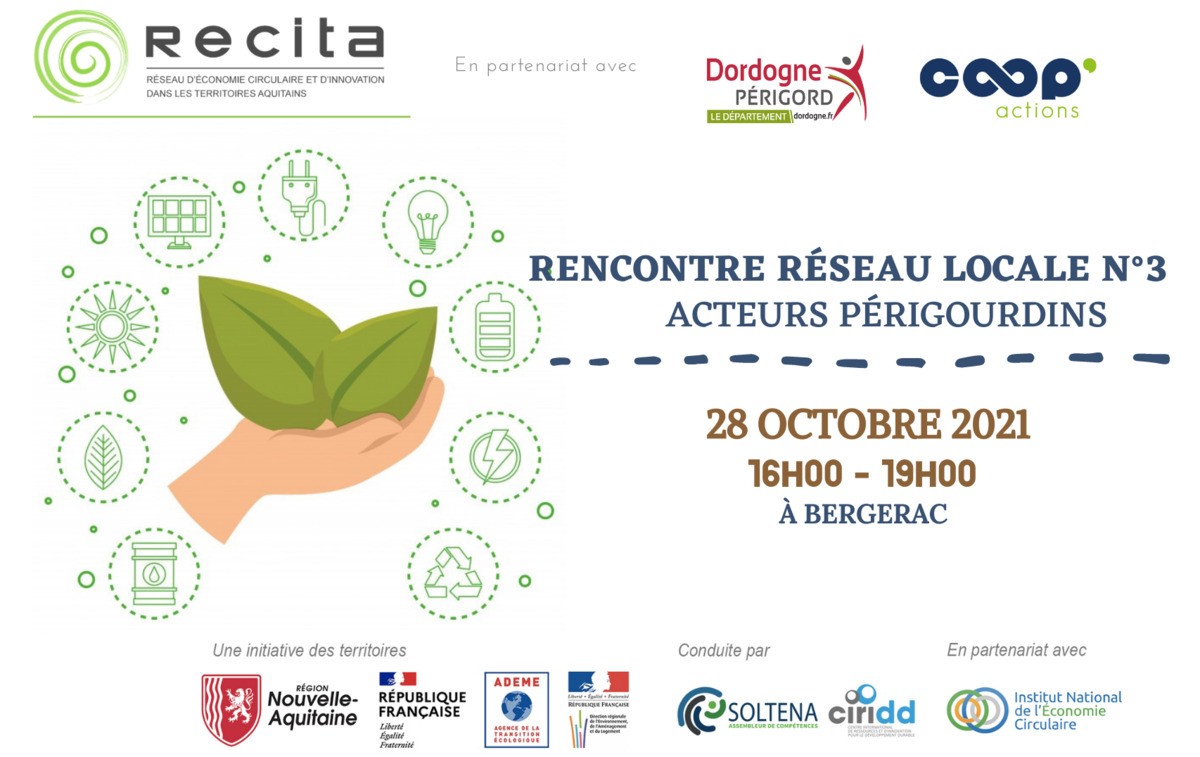 Rencontre Réseau Locale  n°3 RECITA - Bergerac, le jeudi 28 octobre à 16h00