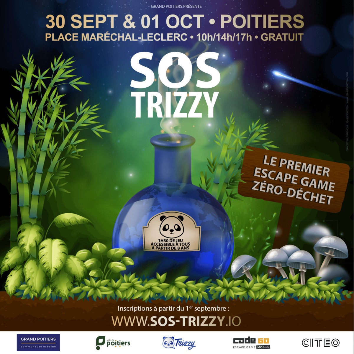 Grand Poitiers et Trizzy annoncent la première édition de SOS Trizzy les vendredi 30 septembre et samedi 1er octobre 