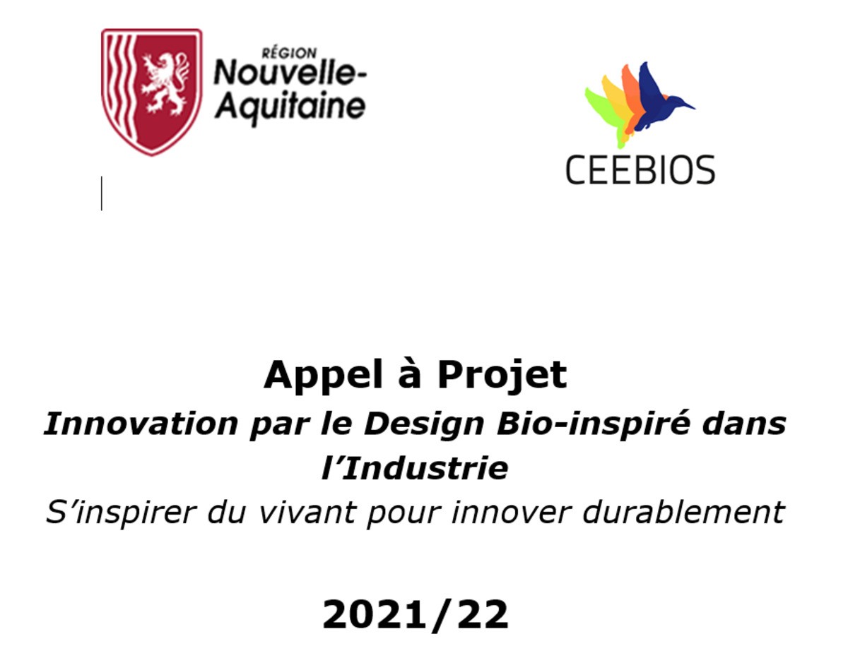 Appel à projet : Innovation par le design bio-inspiré dans l'industrie / Région Nouvelle-Aquitaine - CEEBIOS
