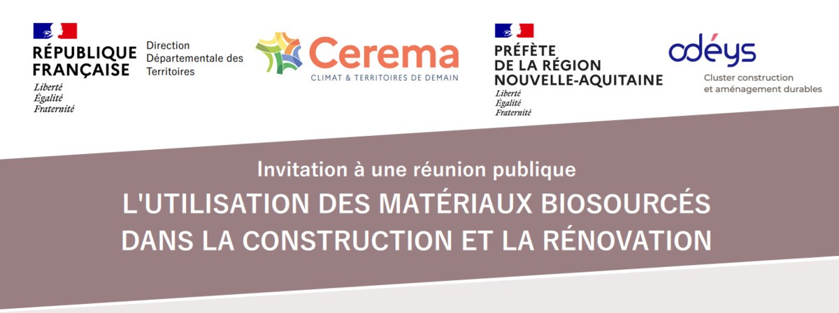 Réunion publique : L'utilisation des matériaux biosourcés dans la construction et la rénovation