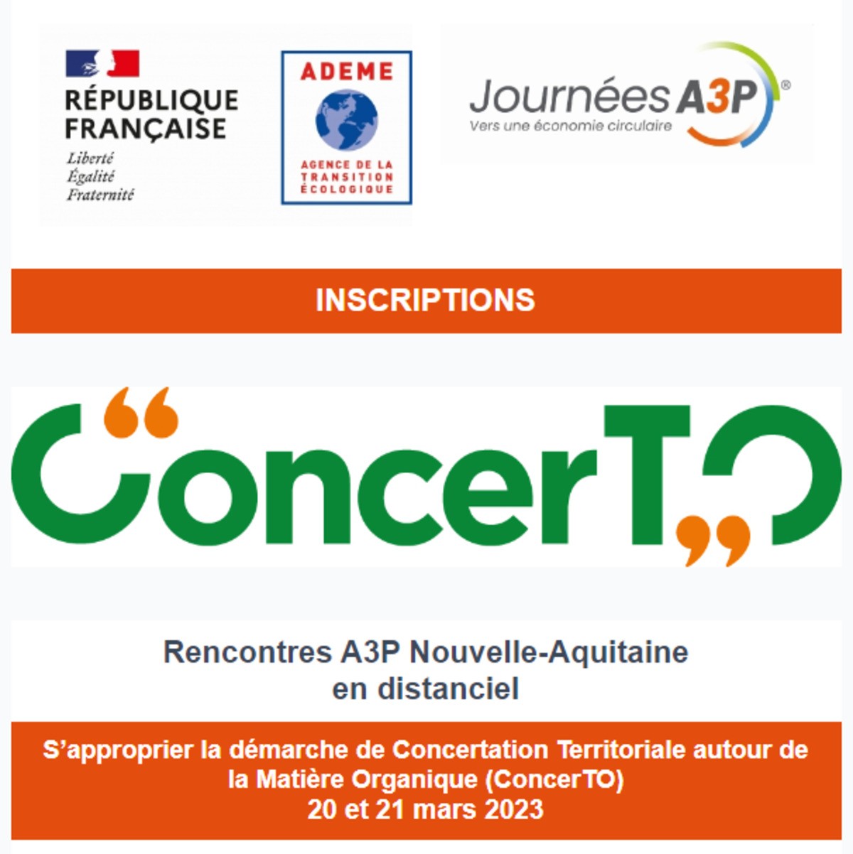 Rencontres A3P Nouvelle-Aquitaine en distanciel : S'approprier la démarche de Concertation Territoriale autour de la Matière Organique (ConcerTO)