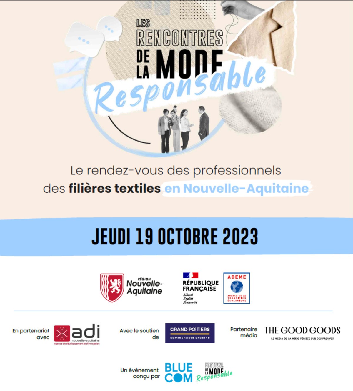 SAVE THE DATE // Les Rencontres de la Mode Responsable : le RDV des filières textiles en Nouvelle-Aquitaine